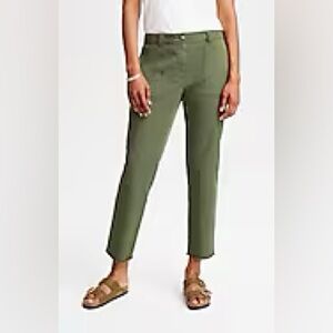 NWT J. Jill Fringed Chino Straight Leg Pants, Size 10 Tall